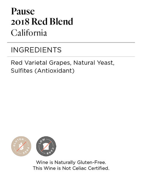 Pause 2018 Red Blend California