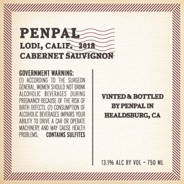 Penpal 2018 Cabernet Sauvignon Lodi, California