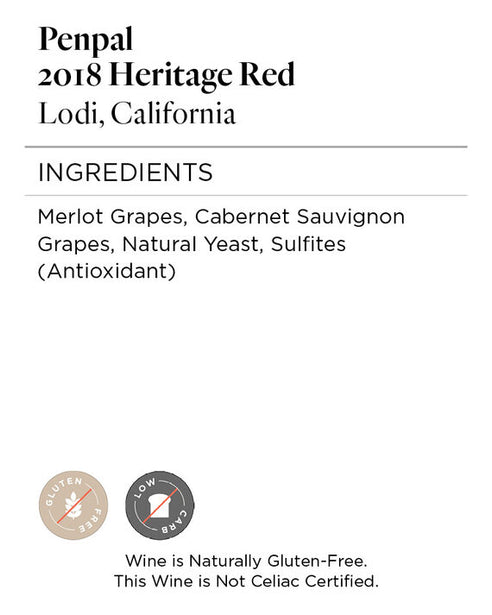 Penpal 2018 Heritage Red Lodi, California