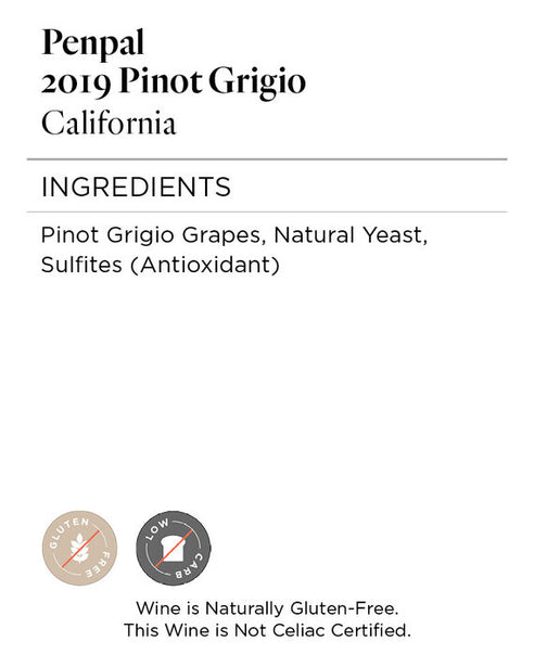 Penpal 2019 Pinot Grigio, California