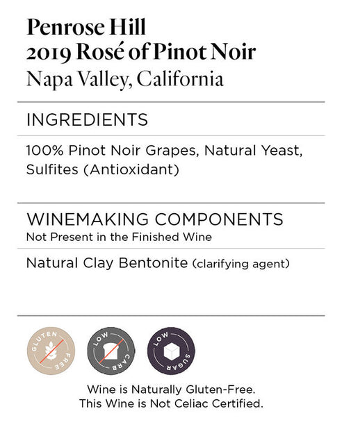 Penrose Hill 2019 Rosé of Pinot Noir Napa Valley, California