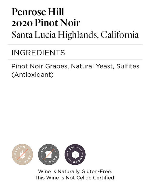 Penrose Hill 2020 Pinot Noir Santa Lucia Highlands, California