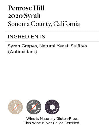 Penrose Hill 2020 Syrah Sonoma County, California