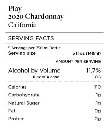 Play 2020 Chardonnay, California