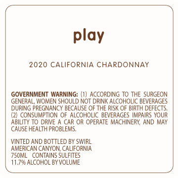 Play 2020 Chardonnay, California