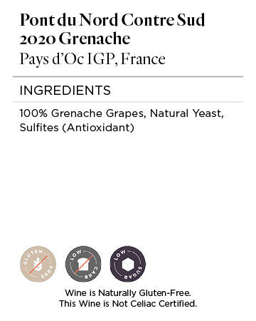 Pont du Nord Contre Sud 2020 Grenache Pays d'Oc IGP, France