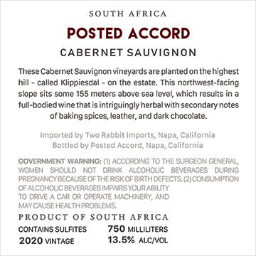 Posted Accord 2020 Cabernet Sauvignon South Africa