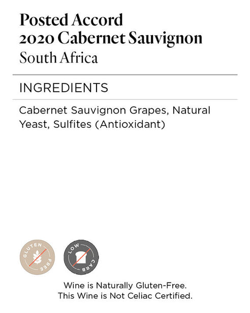 Posted Accord 2020 Cabernet Sauvignon South Africa