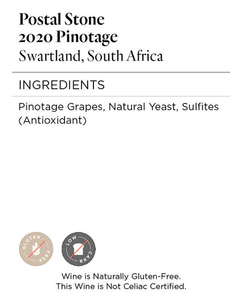 Postal Stone 2020 Pinotage Swartland, South Africa