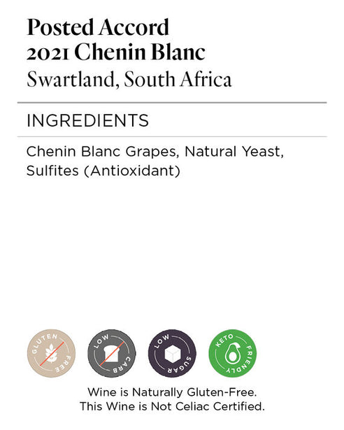 Posted Accord 2021 Chenin Blanc Swartland, South Africa