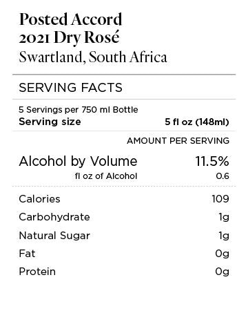 Posted Accord 2021 Rosé Swartland, South Africa