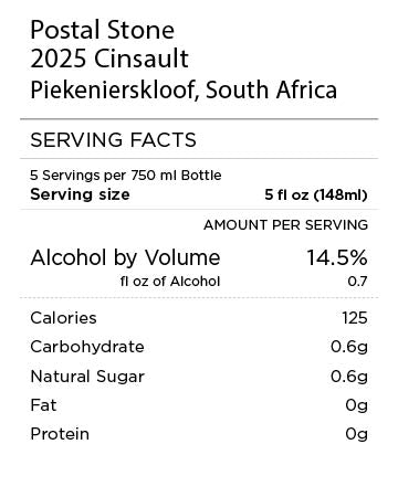 Postal Stone Cinsault serving facts