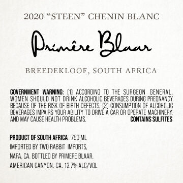 Primêre Blaar 2020 "Steen" Chenin Blanc Breedekloof, South Africa