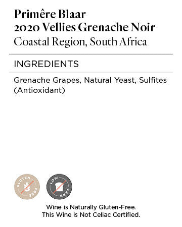 Primêre Blaar 2020 Vellies Grenache Noir Coastal Region, South Africa
