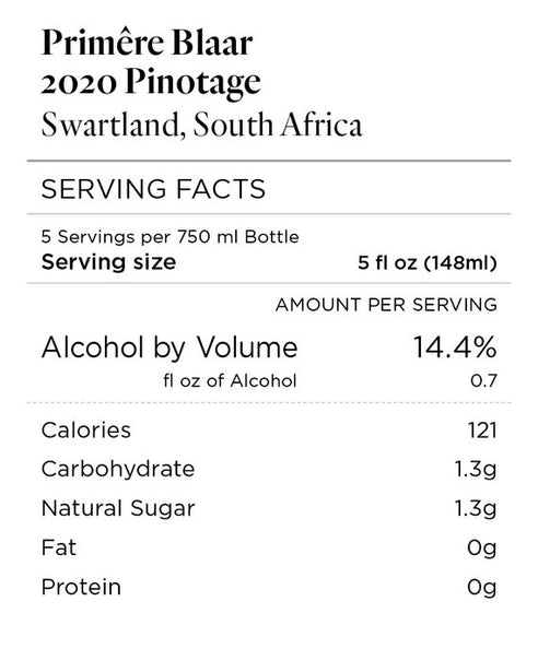 Primêre Blaar 2020 Pinotage Swartland, South Africa
