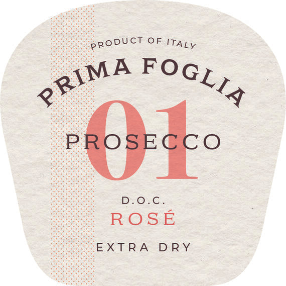 Prima Foglia 2020 Extra Dry Prosecco Rosé Prosecco DOC, Italy