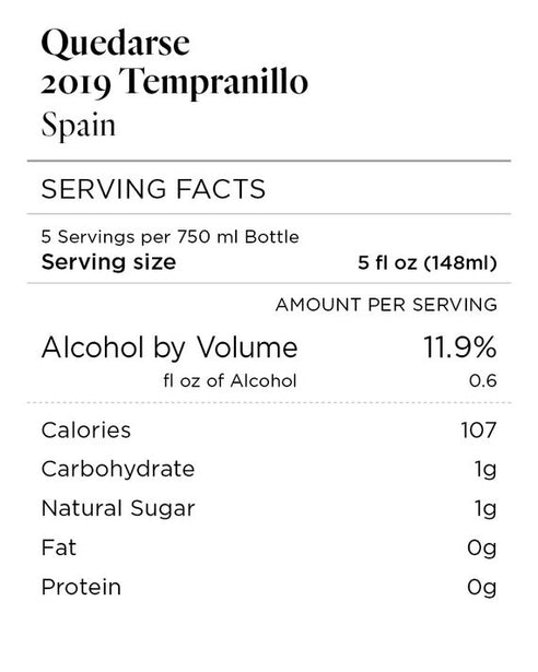Quedarse 2019 Tempranillo Spain