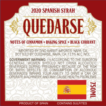 Quedarse 2020 Syrah, Spain