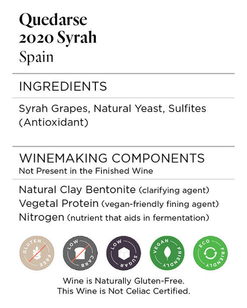 Quedarse 2020 Syrah, Spain