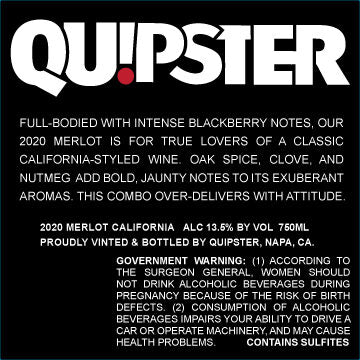 Quipster 2020 Merlot, California