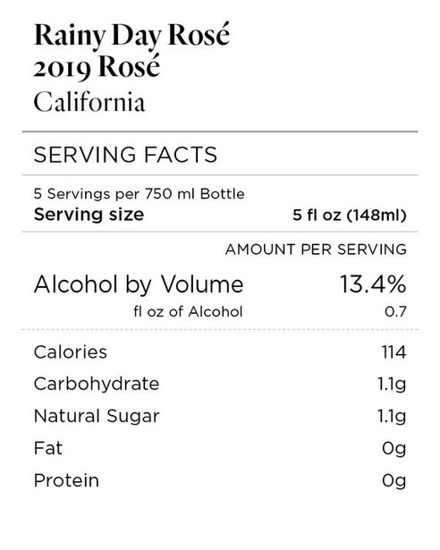 Rainy Day Rosé 2019 Rosé California