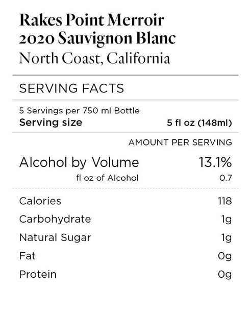 Rakes Point Merroir 2020 Sauvignon Blanc North Coast, California