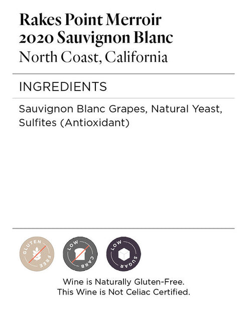Rakes Point Merroir 2020 Sauvignon Blanc North Coast, California