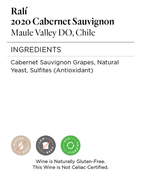 Ralí 2020 Cabernet Sauvignon Maule Valley DO, Chile