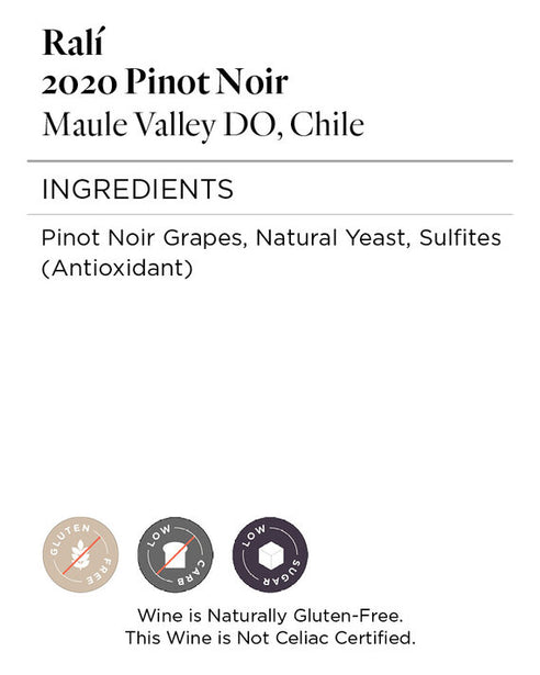 Ralí 2020 Pinot Noir Maule Valley DO, Chile
