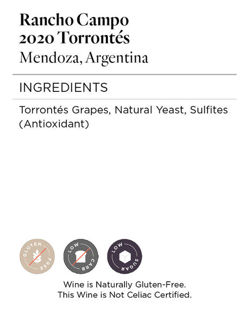 Rancho Campo 2020 Torrontés Mendoza, Argentina