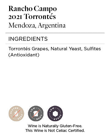 Rancho Campo 2021 Torrontés Mendoza, Argentina
