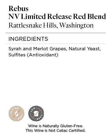 Rebus NV Red Blend Rattlesnake Hills, Washington
