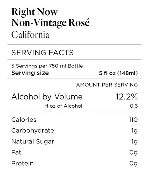 Right Now NV Rosé, California