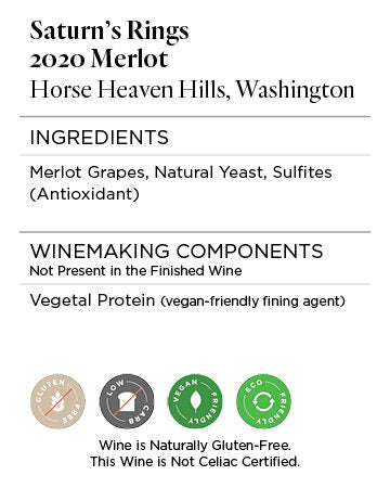 Saturn's Rings 2020 Merlot Horse Heaven Hills, Washington