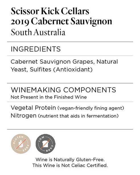 Scissor Kick Cellars 2019 Cabernet Sauvignon South Australia
