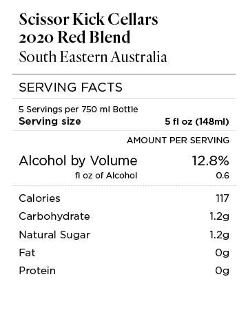 Scissor Kick Cellars 2020 Red Blend South Eastern Australia