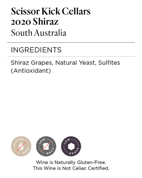 Scissor Kick Cellars 2020 Shiraz South Australia, Australia
