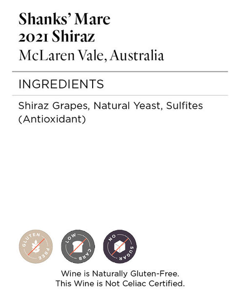 Shanks' Mare 2021 Shiraz McLaren Vale, Australia
