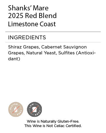 Shank's Mare Red Blend Serving Facts