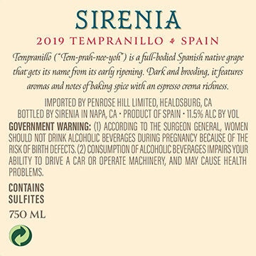 Sirenia 2019 Tempranillo Spain