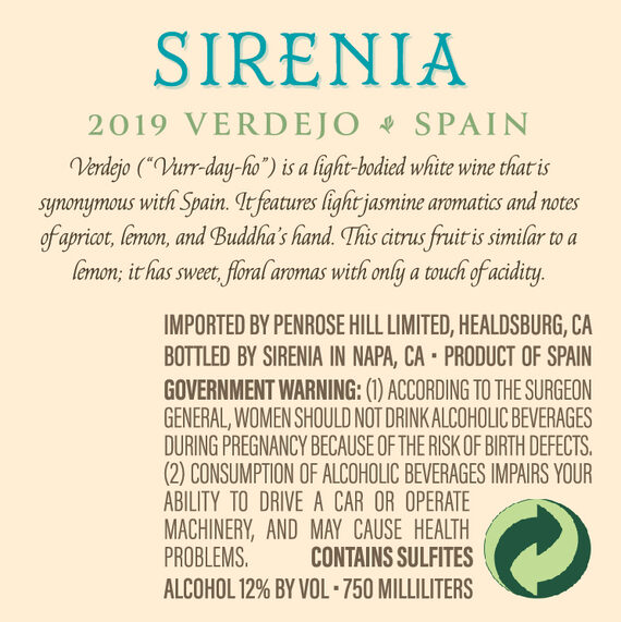 Sirenia 2019 Verdejo Spain