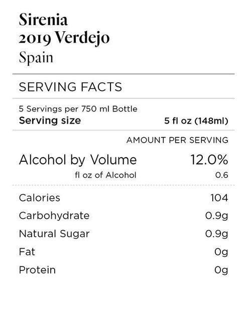 Sirenia 2019 Verdejo Spain