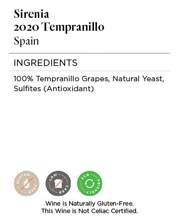 Sirenia 2020 Tempranillo, Spain