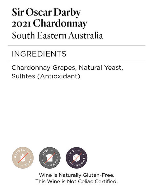 Sir Oscar Darby 2021 Chardonnay South Eastern Australia, Australia