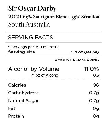 Sir Oscar Darby 2021 Sauvignon Blanc – Sémillon South Australia