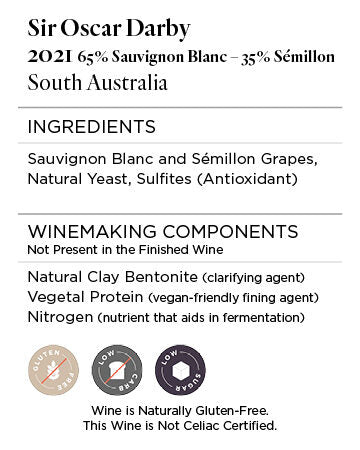 Sir Oscar Darby 2021 Sauvignon Blanc – Sémillon South Australia