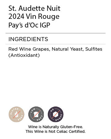 St Audette Nuit Vin Rouge Serving Facts