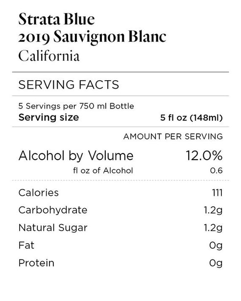 Strata Blue 2019 Sauvignon Blanc California