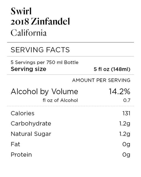 Swirl 2018 Zinfandel California