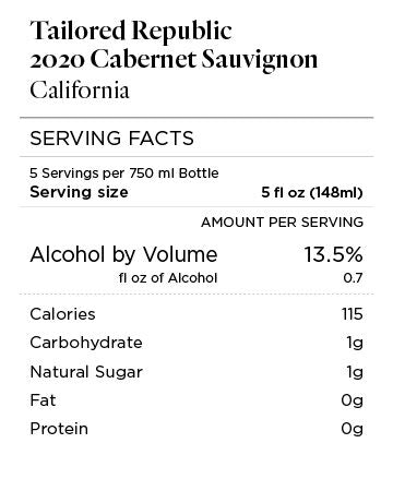 Tailored Republic 2020 Cabernet Sauvignon, California